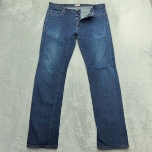 Unbranded Brand Selvedge Jeans Men 36x32 Straight Leg Button Fly Denim Pants